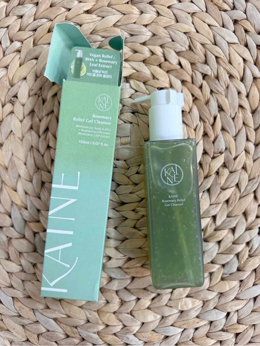 NIB KAINE Rosemary Relief Gel Cleanser 150mL BHA Salicylic Acid -Korean Skincare